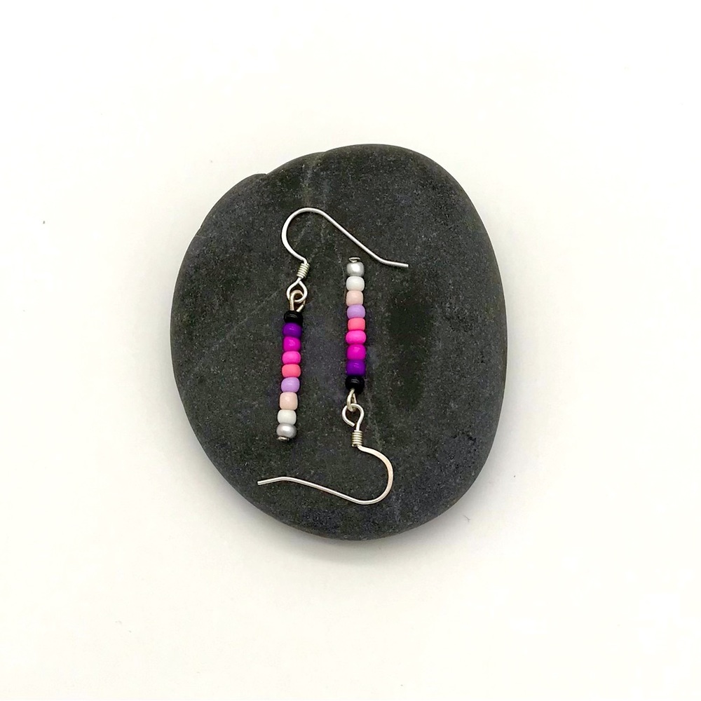 Boho Dangle Earrings Lightweight Seed Bead